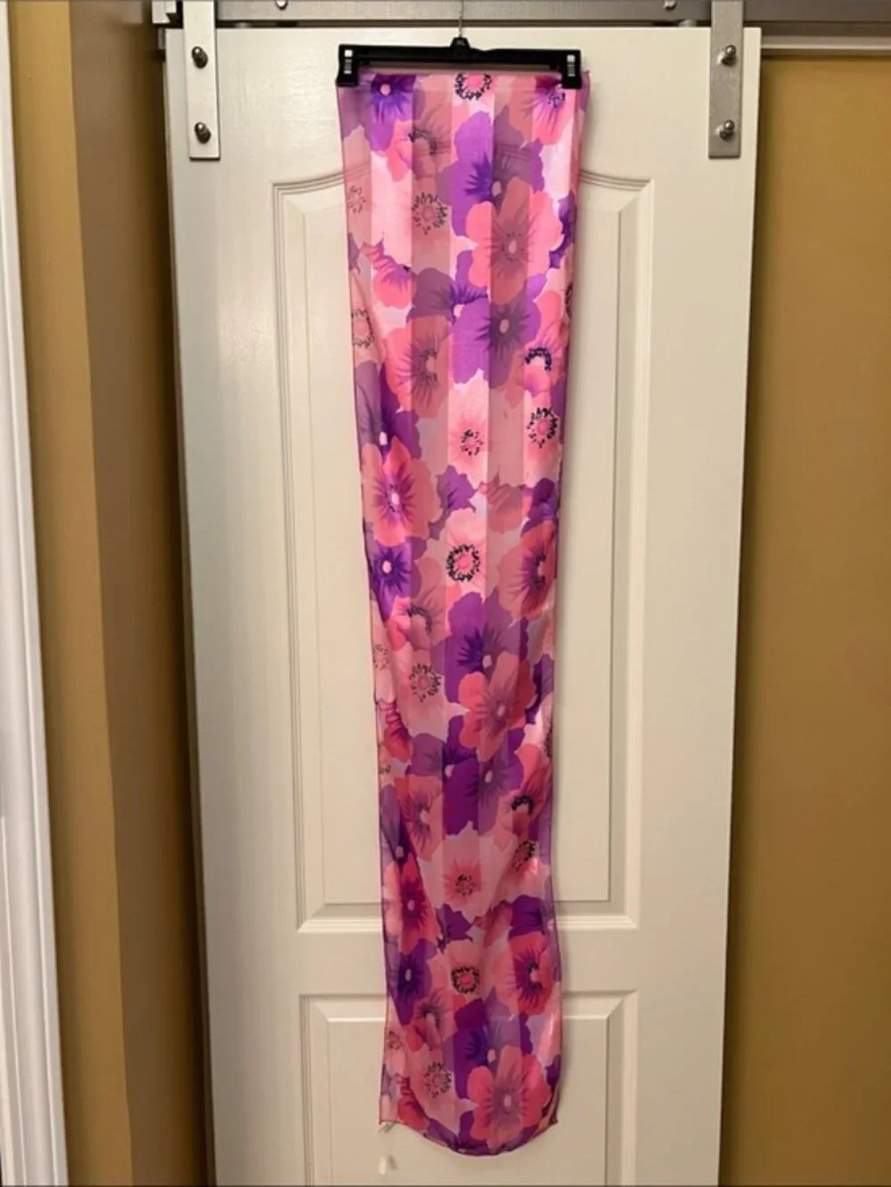 Pink & Purple Floral Oblong Scarf